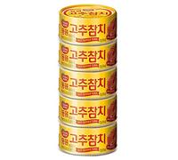 Lata de atún Dongwon con salsa de pimiento picante, 3.5 oz (100 g) x 5 latas - Atún enlatado coreano