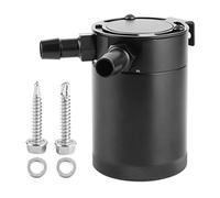 Lata de captura de aceite con deflector - 2 puertos Lata de captura de aceite 500 ml Aleación de aluminio Tanque de depósito con deflector Separador de aceite de aire Accesorio universal