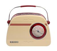 Lata de Estilo Retro con Radio clásica, Color Beige, decoración, Caja de Regalo, Almacenamiento, Apto para Alimentos, Aprox. 26,5 x 18,5 cm, edición con 2 Recetas