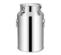 Lata de leche de acero inoxidable 201 resistente con tapa sellada, cubo de transporte para aceite de vino lácteo, 48 litros