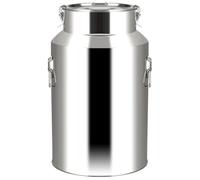Lata de leche de acero inoxidable 304 resistente de 28 l, jarra de leche con asa de transporte y tapa sellada, ideal para almacenamiento de líquidos de vino y uso en exteriores