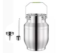 Lata de leche de acero inoxidable con tapa sellada y asa para almacenamiento sólido líquido, cubo de transporte, cubo de vino, olla de lácteos