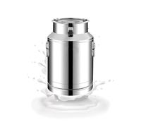 Lata de leche de acero inoxidable de 28 litros con tapa y asas, cubo de transporte duradero para cantina, restaurante y tienda de té, ideal para almacenamiento y transporte de leche líquida