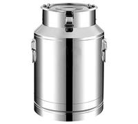 Lata de leche de acero inoxidable de 35 l, olla de lácteos con tapa sellada, cubo de vino, contenedor de transporte de líquidos, jarra de almacenamiento para leche y bebidas