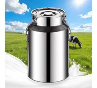 Lata de leche de acero inoxidable, recipiente hermético para alimentos, ideal para leche, vino, aceite, 100 litros, perfecto para cocina, restaurante, fiesta, uso comercial