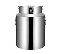 Lata de leche de acero inoxidable resistente con tapa sellada y asa para almacenamiento de líquidos, 88 L
