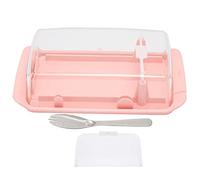 Lata de mantequilla con tapa rectangular, caja de mantequilla con cuchillo y cáscara de extracción de 20x11.5x5.5cm, lata de mantequilla francesa para la cocina en el hogar (Caja de corte de crema