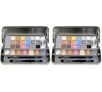 Lata de Maquillaje NEW Hello Beautiful - The Color Workshop - Un Kit de Maquillaje Profesional Completo en una Caja de Lata Metalizada y Fashion con 3 Pisos para Llevar Siempre Contigo (Paquete de 2)