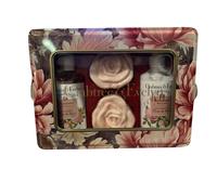Lata de regalo de 4 piezas de Crabtree & Evelyn (juego de 4 piezas Rosewater)