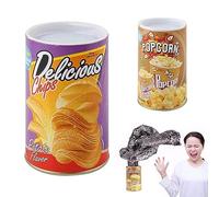 Lata de Serpiente de Patatas Fritas de Halloween, 2 Piezas, Reutilizable, Impermeable, Divertido y complicado, Juguete de Serpiente Sorpresa de Primavera, Juguetes de Broma Ligeros y portátiles para