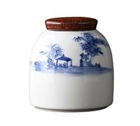 Lata de Té Contenedor de almacenamiento de té for despertar el té, latas de té pintadas a mano, almacenamiento sellado, tarros de porcelana, juegos de té for el hogar Contenedor de Almacenamiento