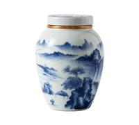Lata de té Tetera suelta de cerámica, olla pequeña cerrada, olla de cocina, juego de té retro, olla individual, tarro vacío Lata de té