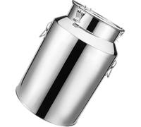 Lata de transporte de leche de acero inoxidable, jarra de almacenamiento de cocina de 68 L con grifo para líquidos y sólidos, ideal para vino y leche