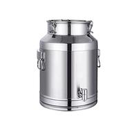 Lata hermética de transporte de leche de acero inoxidable con tapa sellada y dispensador de espiga, 15L/20L/28L/35L para almacenamiento de leche de granja, vino, aceite y té