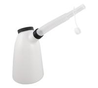 Lata Medidora de Aceite Boquilla de 4 L, Plástico | Clara, Tapa Segura y Asa Ergonómica, para Garaje de Coche, Resistente a Altas Temperaturas