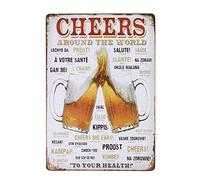 Lata Metal Vintage de la Pared Muestra Placa Cartel "Terapia de Grupo Practica aquí" para Cafetería Bar Cerveza Decoración, 20 x 30 cm