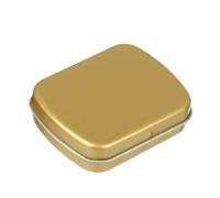 Lata metálica pequeña, Caja de lata metal con bisagras y tapa, organizador for el hogar, almacenamiento USB, multicolor, 60x45x15mm, 10 Uds(Gold)