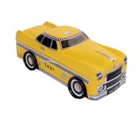 Lata metálico para galletas y dulces caja de decoración en diseño retro Taxi Americano Yellow Cab 30x12x13 cm