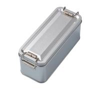 Lata para galletas a prueba de polvo, de almacenamiento de metal, soporte para dulces de cocina, contenedor organizador de almacenamiento de escritorio | Lata de galletas de metal para dulces, ca