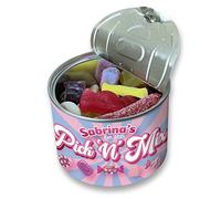 Lata personalizada Pick & Mix Dulces con diseño de remolino rosa, regalo de cumpleaños, regalo de Navidad novedoso relleno de calcetines (mediano)