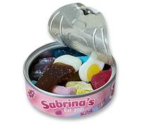 Lata personalizada Pick & Mix Dulces con diseño de remolino rosa, regalo de cumpleaños, regalo de Navidad novedoso (pequeño)