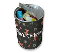 Lata personalizada Pick & Mix Dulces con Hombre de jengibre, regalo de cumpleaños, regalo de Navidad de relleno (grande)
