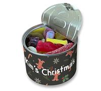 Lata personalizada Pick & Mix Sweets con hombre de jengibre, regalo de cumpleaños, regalo de Navidad de relleno (mediano)