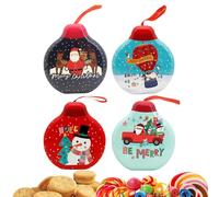 Latas de Navidad, 4 piezas reutilizables con temática festiva | Moldes festivos para hornear y pasteles, para Navidad, cocina, dulces, pasteles, pasteles, chocolate, postres, cumpleaños