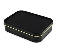 Latas de tabaco de color negro y dorado, lata compacta para cigarrillos para hombres y mujeres, latas de tabaco portátiles para almacenamiento y viajes