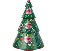 Latas para Galletas Navideñas, Caja De Lata para Dulces con Forma De Árbol De Navidad, Recipientes para Golosinas Navideñas, Tarro De Metal, Caja Nido para Dulces Y Chocolate