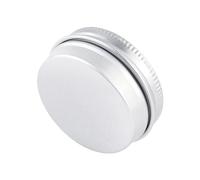 Latas vacías de aluminio plateado con tapa de rosca, latas de especias for velas redondas con tapa de rosca, contenedores de 5-150ml, 50/10/5 Uds.(150ml 5pcs)