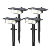 Latband Luces solares mejoradas 2025 para exteriores, impermeables, IP68, 36 LED, 3 modos de iluminación, focos solares para exteriores, patio, jardín, paisaje, camino con encendido/apagado automático