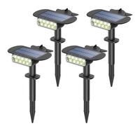 Latband Luces solares mejoradas 2025 para exteriores, impermeables, IP68, 36 LED, 3 modos de iluminación, focos solares para exteriores, patio, jardín, paisaje, camino con encendido/apagado automático