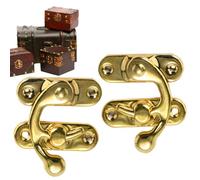 LATCH CASSE VINTAGE - Set hasp HASP de 2 retro, mini bloque para joyas o cajas de madera | Mecanismo de gatillo decorativo izquierdo y derecho, artesanía de hardware de estilo antiguo, decoración