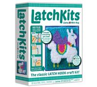 LatchKits - Llama 3D - Kit de actividades de manualidades cl sicas con gancho de pestillo - Crea una mini alfombra colorida - Para mayores de 6 a