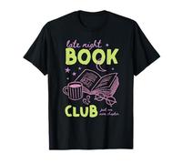Late Night Book Club Bookish Reading Novela Biblioteca Café Arte Camiseta
