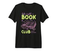 Late Night Book Club Bookish Reading Novela Biblioteca Café Arte Camiseta Premium