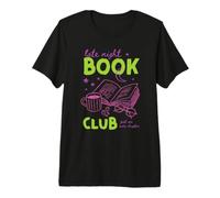 Late Night Book Club Bookish Reading Novela Biblioteca Café Arte Camiseta Premium