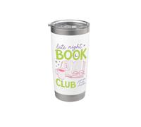 Late Night Book Club Bookworm Reading Just One More Chapter Vaso térmico de acero inoxidable de doble pared