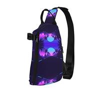 Late Night Highway Street en Paris Town Diagonally Sling Bag, Crossbody Sling Backpack Shoulder Chest Bag para Mujeres Hombres, Travel Hiking Daypack