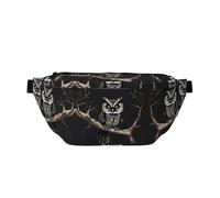 Late Night Owl Running Waist Pack - Soporte para teléfono sin rebote para gimnasio, bolsa cruzada impermeable con correa ajustable