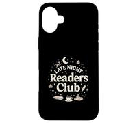 Late Night Readers Club Moon & Stars Book Lover Carcasa para iPhone 16 Plus