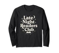 Late Night Readers Club - Moon & Stars Book Lover tee Manga Larga