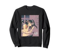 Late Night Thoughts Chica Anime Lo Fi Relajación Lluvia Sudadera
