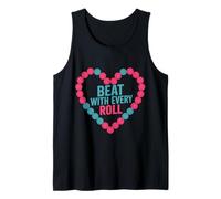Late with Every Roll Skate Heart Design Camiseta sin Mangas