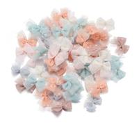 LATEAU 20 unids/Lote Lazo de Malla de Encaje 2,5x3 cm Cinta Lazos de Flores for niñas Pinzas for el Cabello Accesorios de decoración de Fiesta(5)