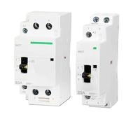 LATEAU Contactor de CA Tres monofásico 16A 20A 25A 32A 40A 63A 2P 4P Manual 220V 110V 24V con botón de Control de manija(32A,4NC,220V)