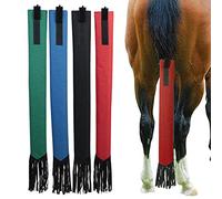 Latebebebe Bolsa de Caballo Envoltura de Cola de Caballo con Protector de marginal de la Franja Guardia Ecuestre Accesorios 4pcs Protector
