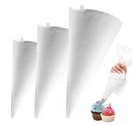 Latebebebe Bolsas de hielo de 3pcs, 10 12 14 bolsas de pastelería de tela de algodón reutilizable para galletas pasteles de decoración de pastel