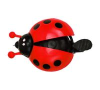 Latebebebe Campana de Bicicleta, Linda Campana de Bicicleta de niños en Forma de Mariquita roja con ala móvil y botón para niños, Adultos al Aire Libre